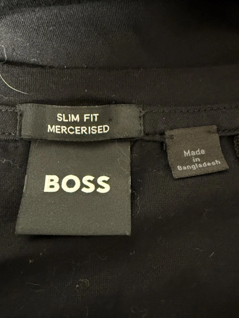 BOSS Slim Fit Mercerized Cotton Tee XXL Black Minimal